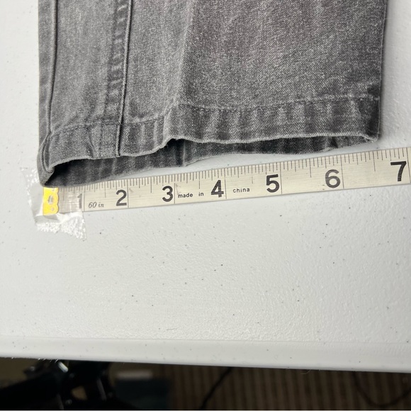 Vintage Katana Texwood Double Knee Jeans High Rise Taper Pleated Sz 29 Gray - Picture 8 of 12